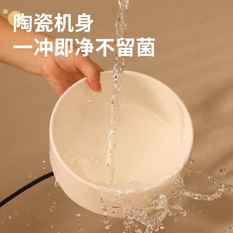 恒温猫咪饮水机冬季喝水加热水碗狗饮水器陶瓷保温酸奶机宠物用品-图3