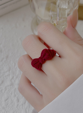 金美澳复古蝴蝶结戒指