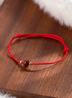 金美澳本命年莲花红绳