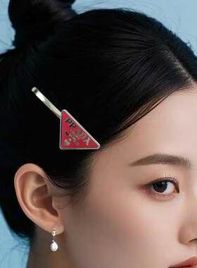 P家三角发夹蝴蝶结飘带