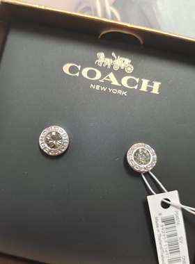 coach蔻驰盒装耳钉耳环国内现货 情人节礼物