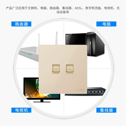 Международный электрик более 6 компьютерных сайтов с двойным портативным сетевым волокном золотой панель 86 Тип 6 Тип двойной сетью сайты