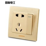 Международный электрический 86 настенный разъем панели темной установки однополосной пять -отверстия 16AUSB Пористая силовая розетка