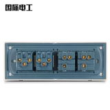 Международный электрик 118 темный инсталляционный выключатель Шампанский Golden Rita Two -яма лапша Четырех -бодиум -двух -открытых шести -отверстий