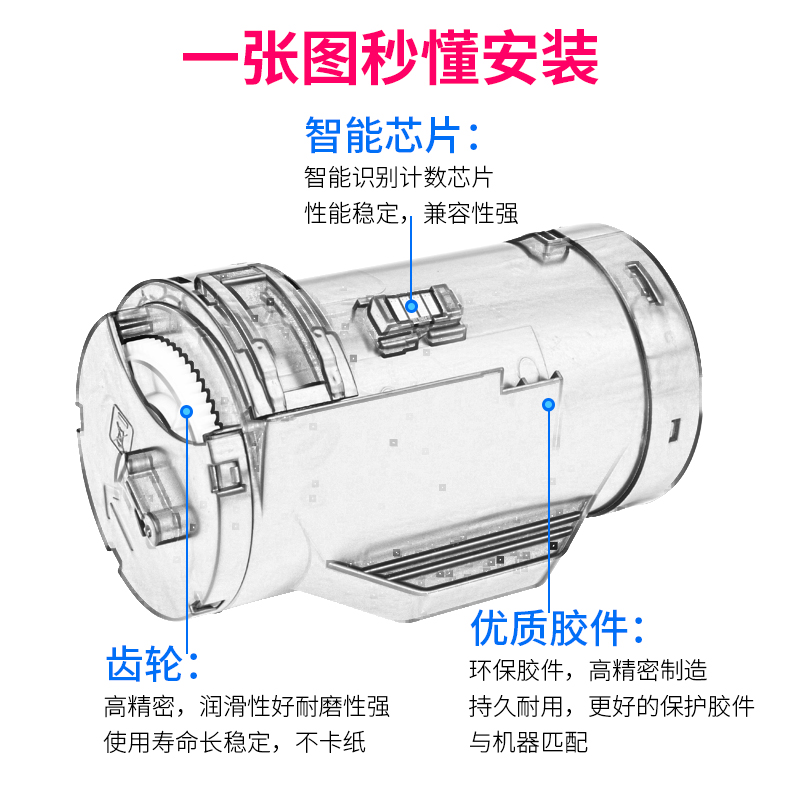 通众适用富士施乐P355d粉盒DocuPrint P355db P365d P368d M355df M368d墨粉筒CT201939碳粉盒带载体 - 图1