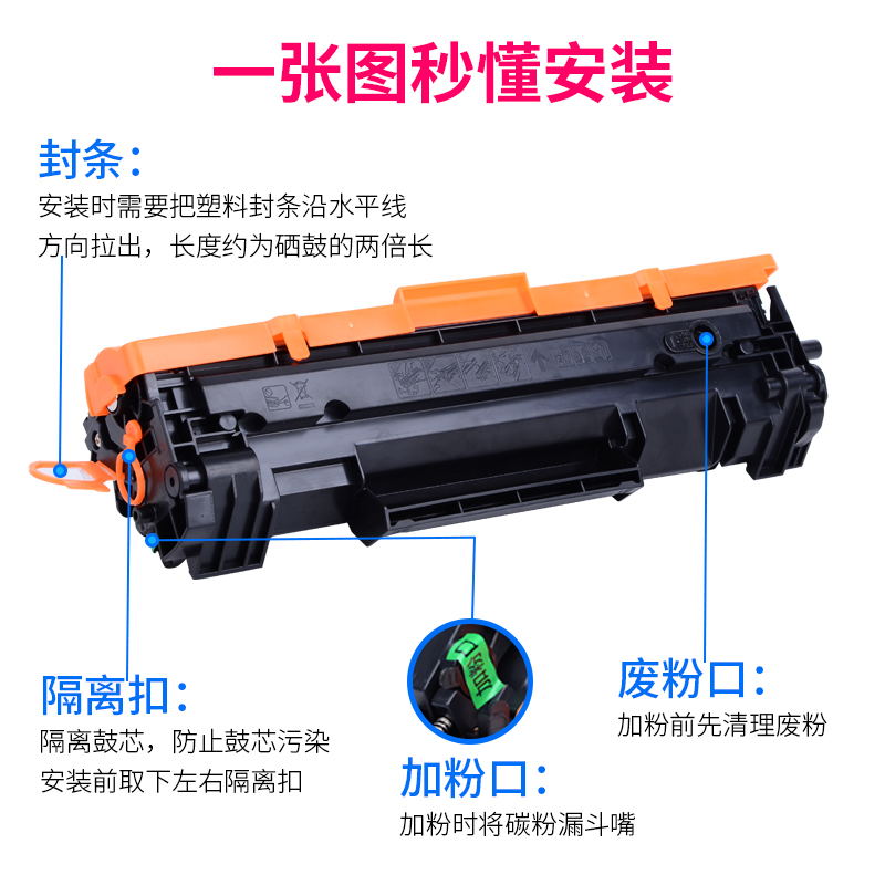 通众适用惠普W1370A硒鼓HP M233SDW/DW/SDN M232DW/DWC M208DW打印机粉盒MFP W1370X墨盒 - 图1