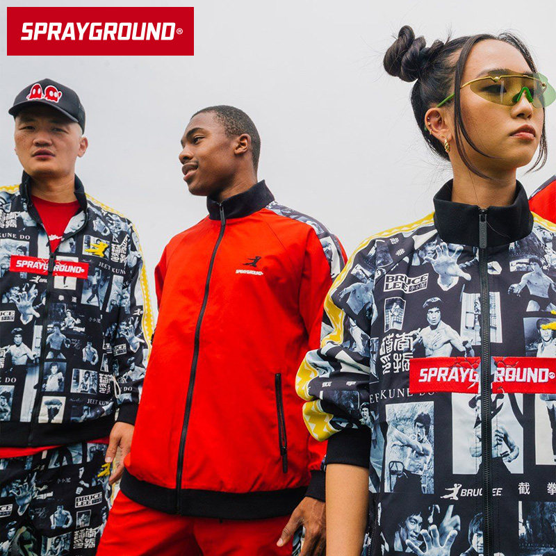 【特卖】SprayGround李小龙联名个性经典休闲舒适梭织长裤潮W0722 - 图0