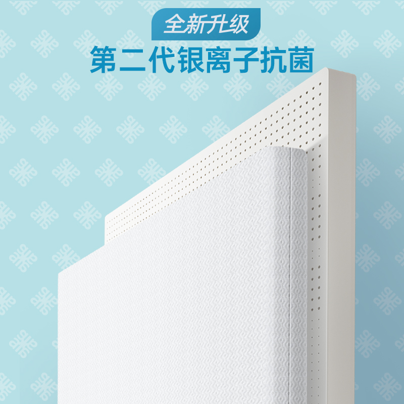 妮泰雅泰国乳胶床垫原装进口天然乳胶床垫1.8米1.5m银离子床垫 - 图0