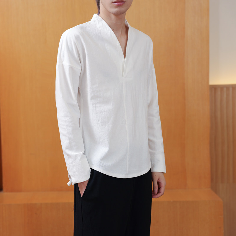 中国风棉麻古风中式青年唐装汉服 恰如春服饰民族服装