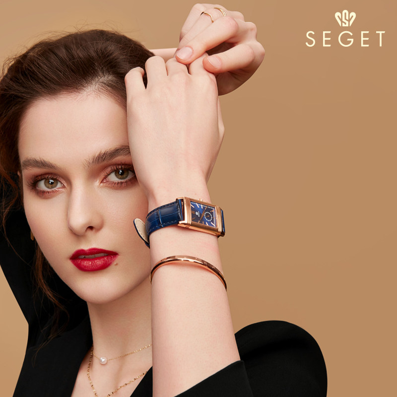 世爵瑞士女简约气质名牌方表盘手表 世爵国产腕表