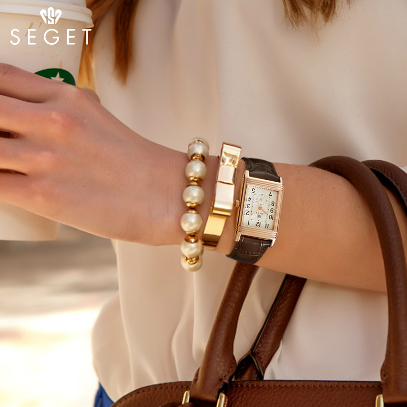 世爵方形女士名牌正品奢侈防水手表 世爵国产腕表