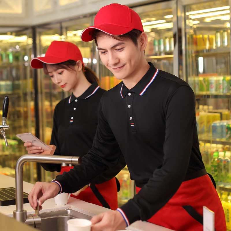 超市夏季短袖快餐店团体工衣t恤 奥娅图T恤