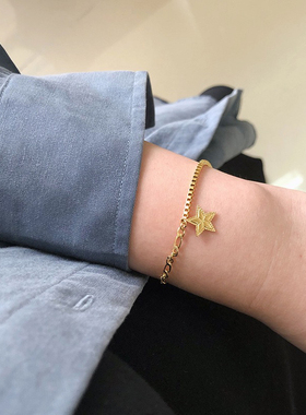 幸运星定制！五角星锁环手链女轻奢小众精致手饰品2025年新款手环