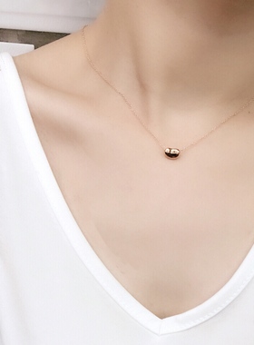 小金豆港风轻奢锁骨链