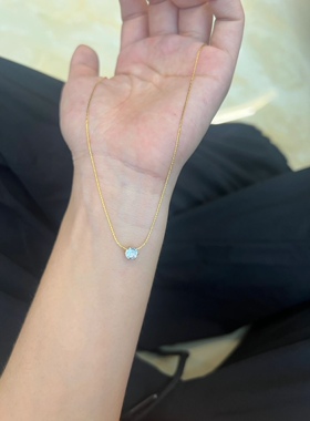 经典耐看款不掉色一颗钻项链