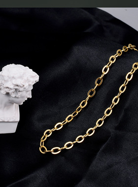 韩国金色冷淡风锁骨链