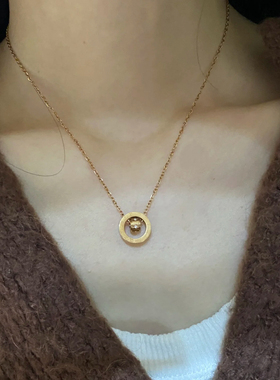 贵气感拉满！罗马风情拉满圆环项链水钻闪耀似银河搭小裙子超绝