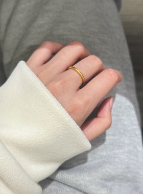 古典中国风民族感素圈戒指