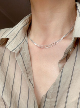 神仙款！多层银线质感锁骨链温柔