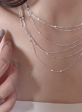 我要吹爆这条银色基础锁骨链