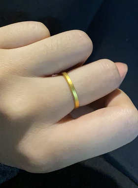 复古收藏家挚爱老式磨砂戒指纯手工打造纹理细腻岁月感拉满小众