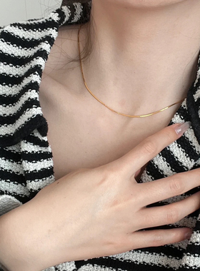 清冷金丝银丝锁骨链气质大方