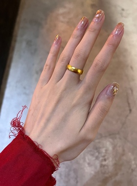 节日氛围感国泰民安粗款戒指食指