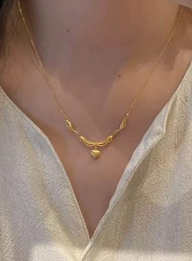 美神降临~新古典复古优雅流畅甜美减龄款好运蝴蝶结项链锁骨链潮