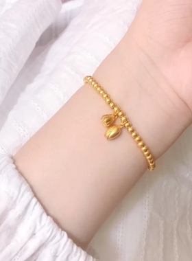 越南古法国潮风可调节仿黄金手链