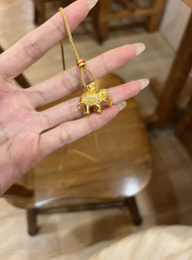 吉象!福气满满仿金纯手工编织气质礼物有寓意项链毛衣链长款