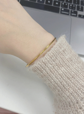 仿黄金高级感18K包金细手镯气质