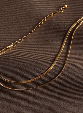 18k金闪闪片双层手链波光粼粼