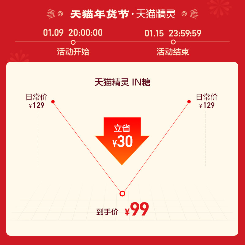 天猫精灵in糖智能蓝牙闹钟ai音箱 天猫精灵智能音箱