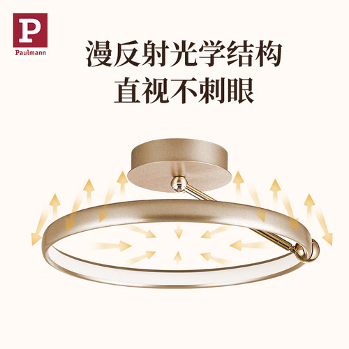 德国柏曼轻奢客厅灯吸顶灯创意圆环2026年新款现代简约卧室主灯具 - 图2