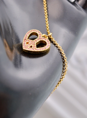 特价处理JC爱心镶钻锁骨链项链