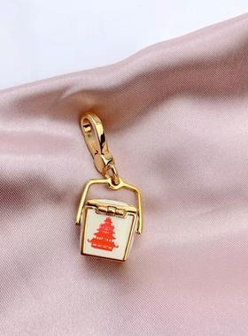 小众轻奢瑕疵处理时尚气质优雅高级辛运角收纳盒吊坠项坠钥匙挂件