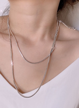 优雅气质方形蛇骨链简约百搭