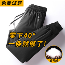 2023 new flush pant pants mens winter northeast minus 40 degrees anti-cold and warm windproof and waterproof bunches down pants riding