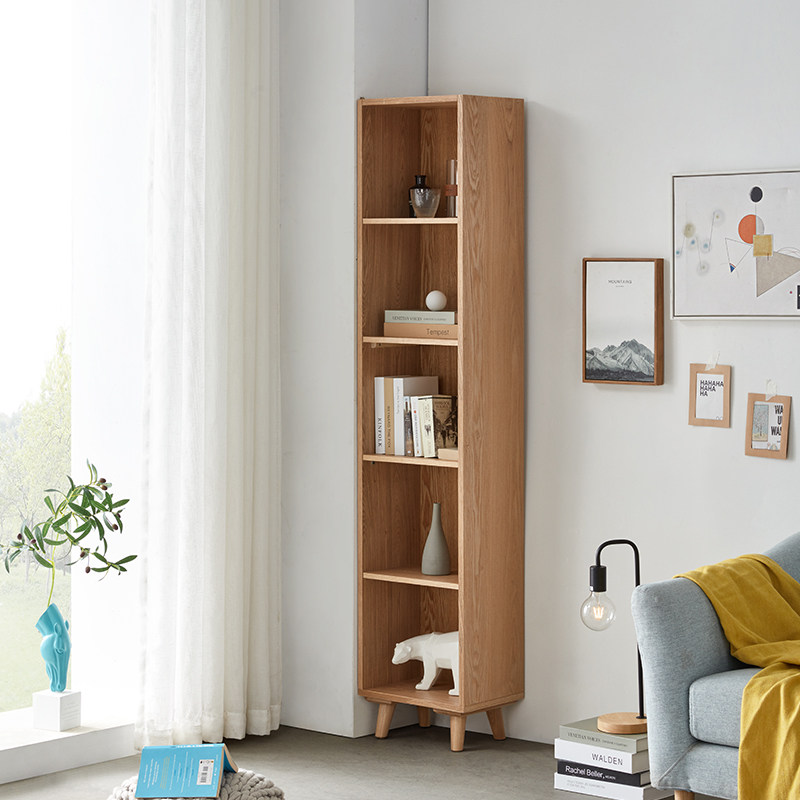 实木书架置物架落地北欧简约现代书房学生家用组合书柜客厅收纳柜,淘宝优惠券,粉丝福利购,淘宝优惠卷