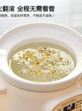 麦豆电炖锅1L快炖锅煮粥煲汤辅食