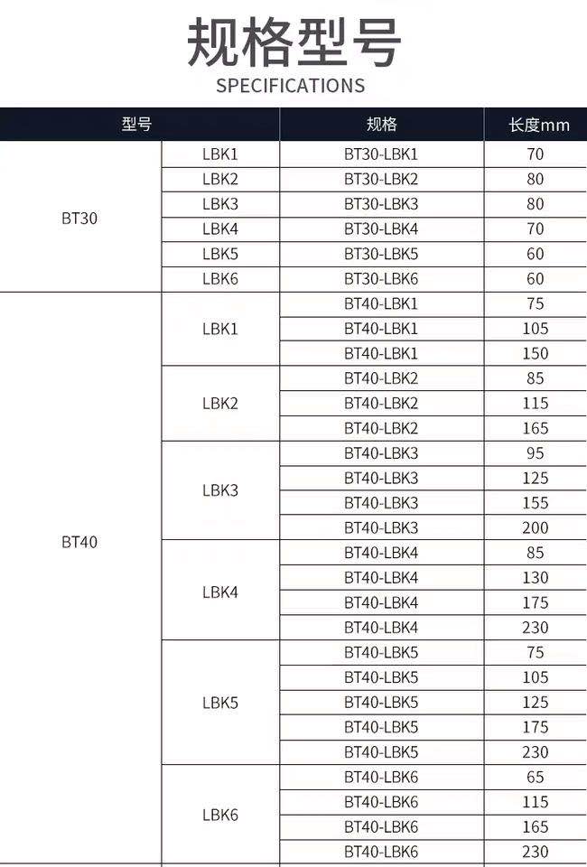 精镗刀刀柄BT40-LBK3BT50-LBK6刀杆CNC加工中心精镗刀连接LBK刀柄 - 图1