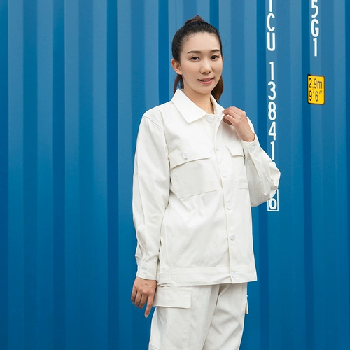 Мужской осенний хлопковый комбинезон, износостойкий лонгслив, нарукавники, комплект, увеличенная толщина, защита от ожогов