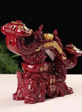 天然原矿朱砂紫金砂吉祥如意摆件