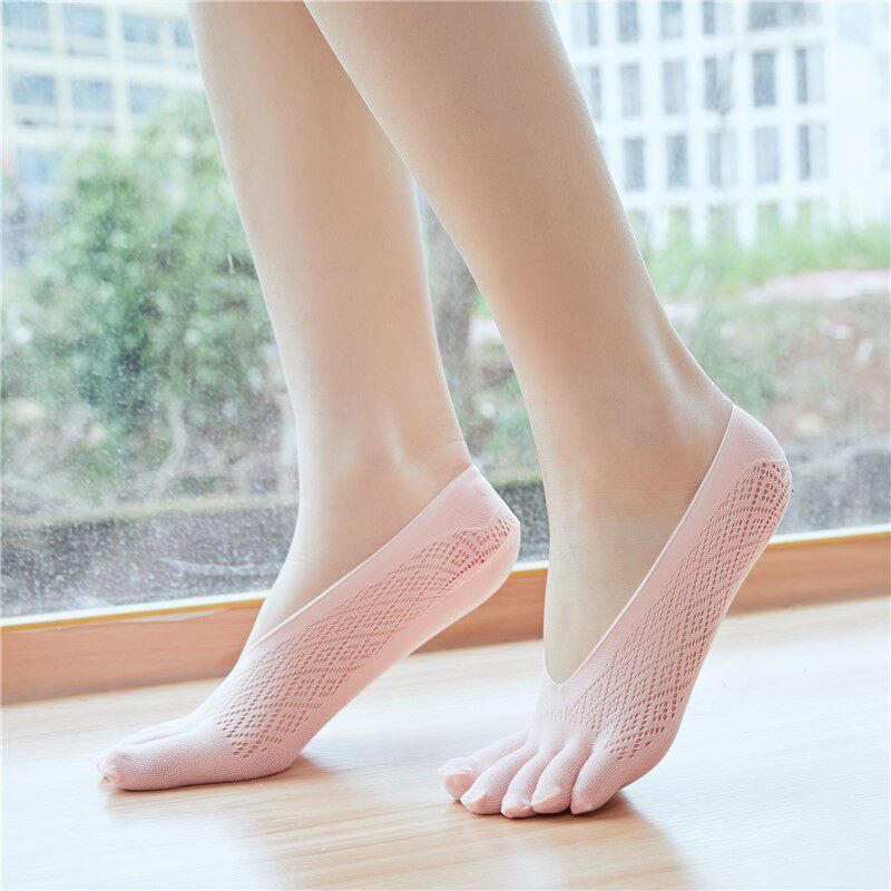 播扣五指袜薄款超薄隐形浅口丝袜 播扣内衣短袜/打底袜/丝袜/美腿袜