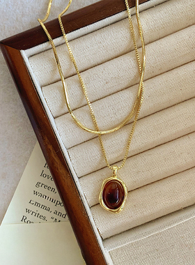 复古美拉德项链新款高级感