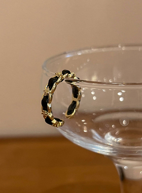 小香风皮革戒指女款小众