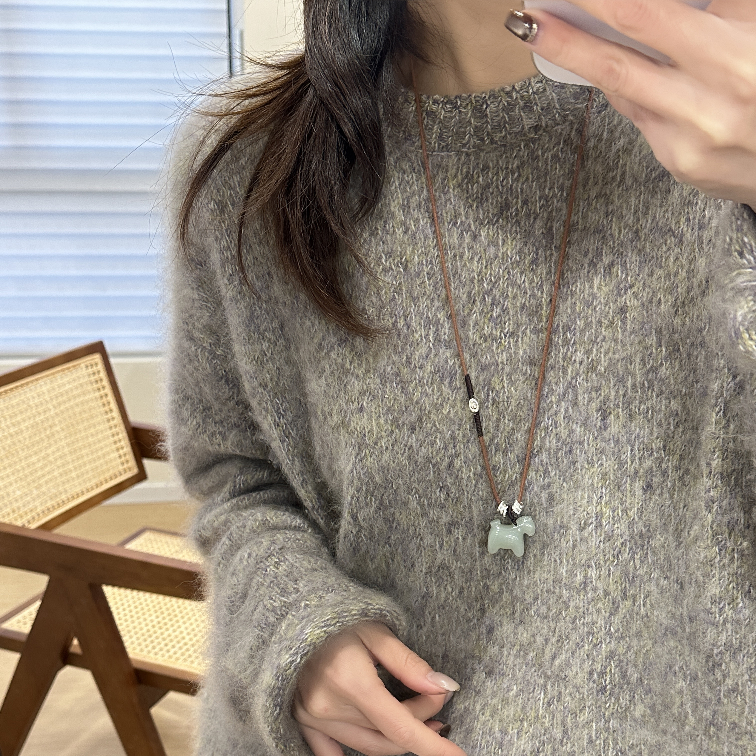 MISS JOJO原创设计时尚简约百搭气质女小马编绳银项链 3988,淘宝优惠券,粉丝福利购,淘宝优惠卷