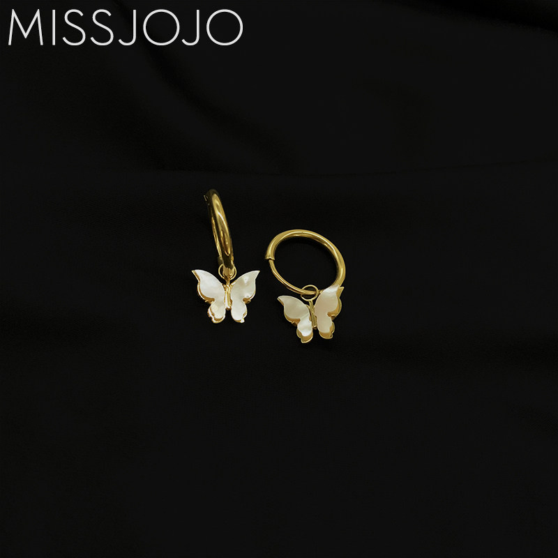 欧美ins冷淡风气质简约天然镀耳钉 missjojo耳环