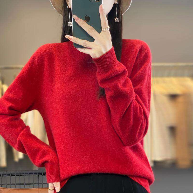一线撤柜秋冬女新款纯色羊毛简约百搭修身内搭打底半高领针织衫,淘宝优惠券,粉丝福利购,淘宝优惠卷