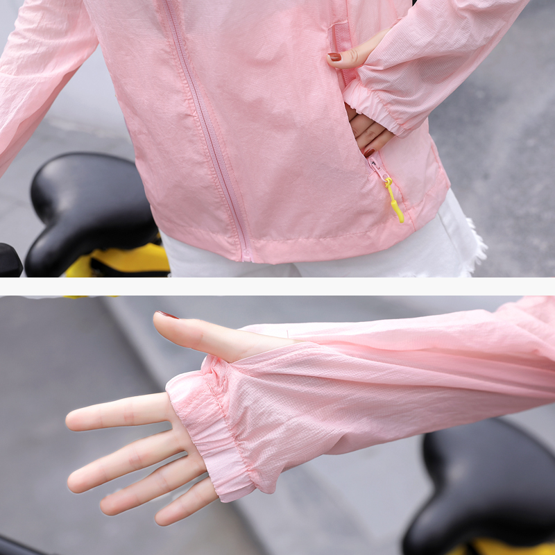 若芬旗舰店防晒衣女短款夏季新款薄款骑车长袖外套防晒服骑车户外防晒衫2